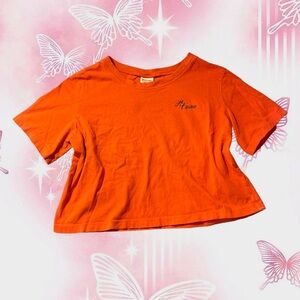 Comfy Crop-Top T-Shirt 🍊🧡